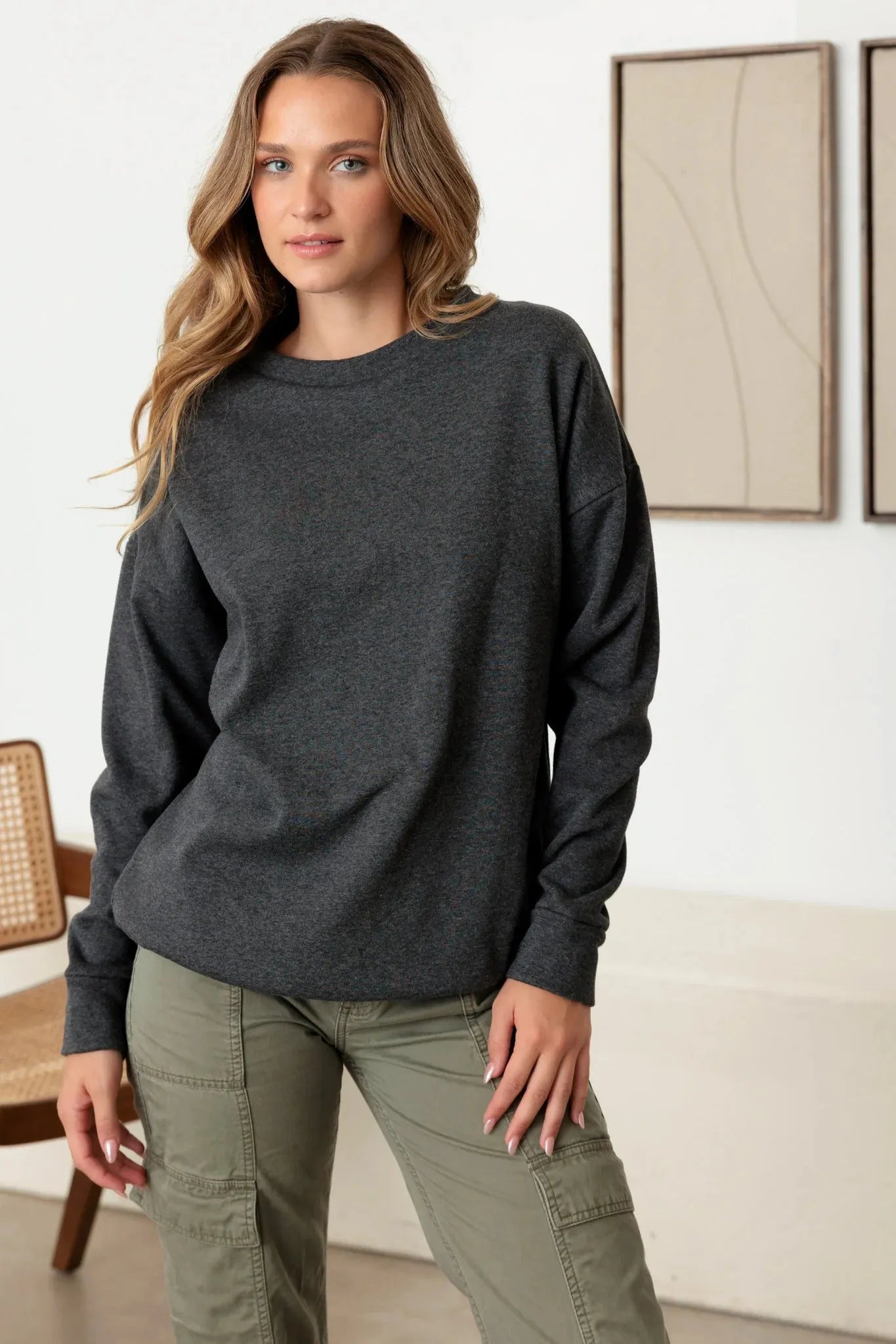 Basic Soft Long Sleeve Sweatshirt