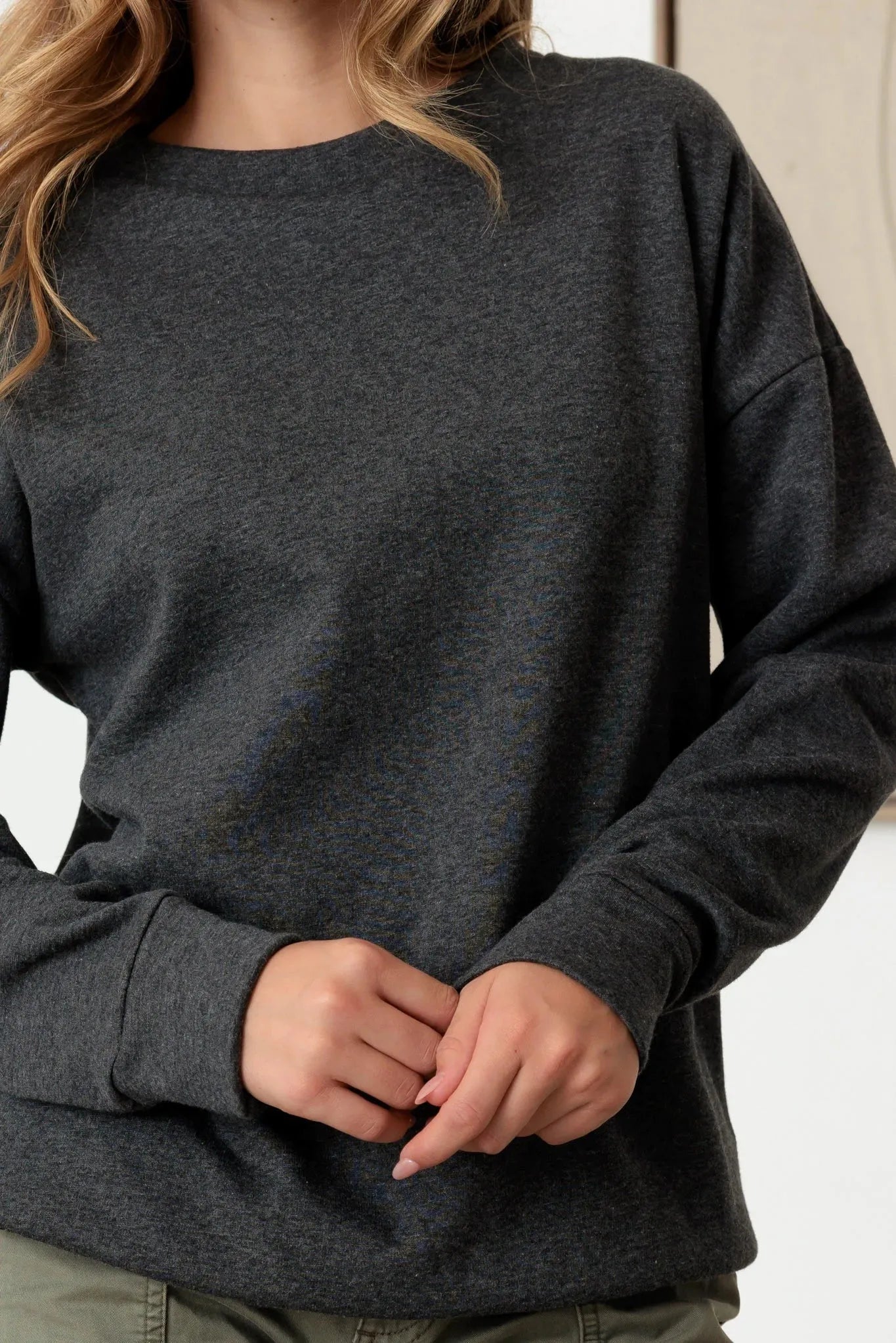 Basic Soft Long Sleeve Sweatshirt