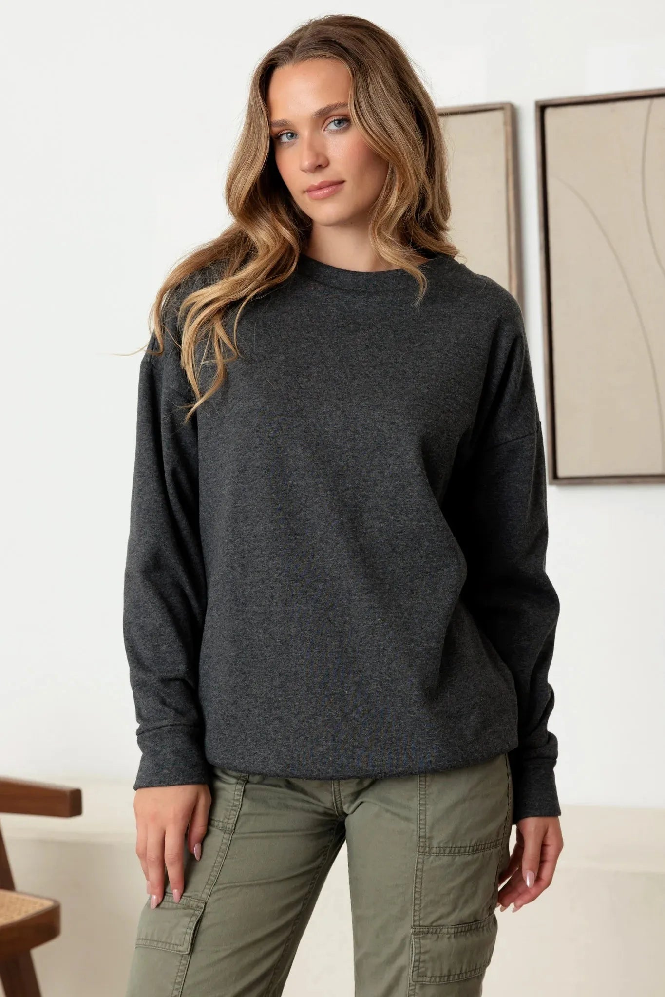 Basic Soft Long Sleeve Sweatshirt