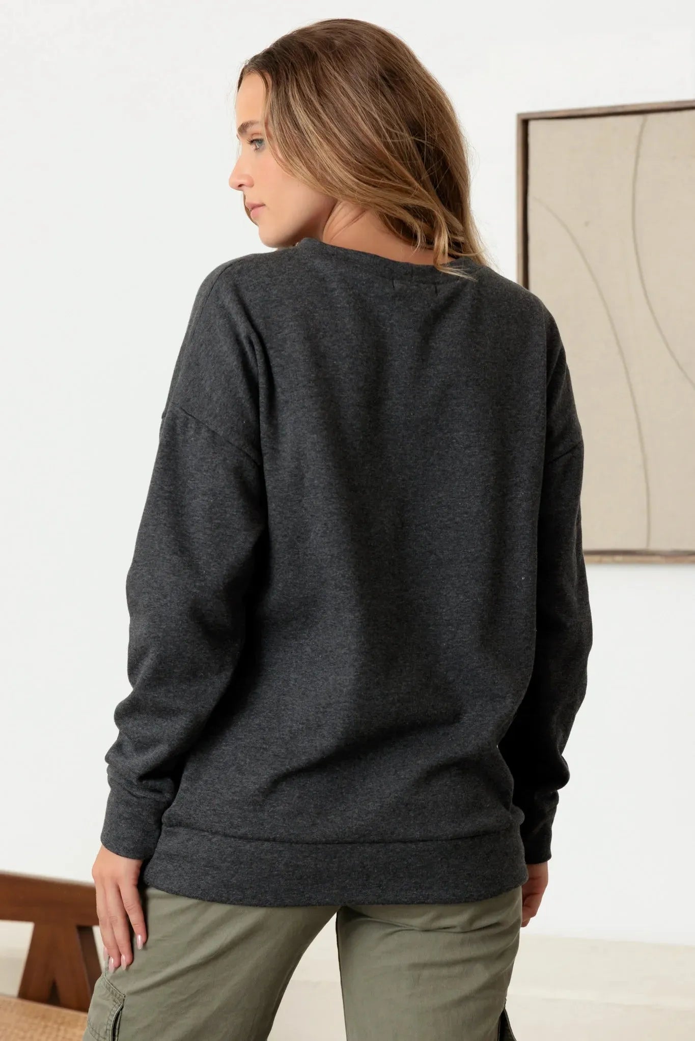 Basic Soft Long Sleeve Sweatshirt