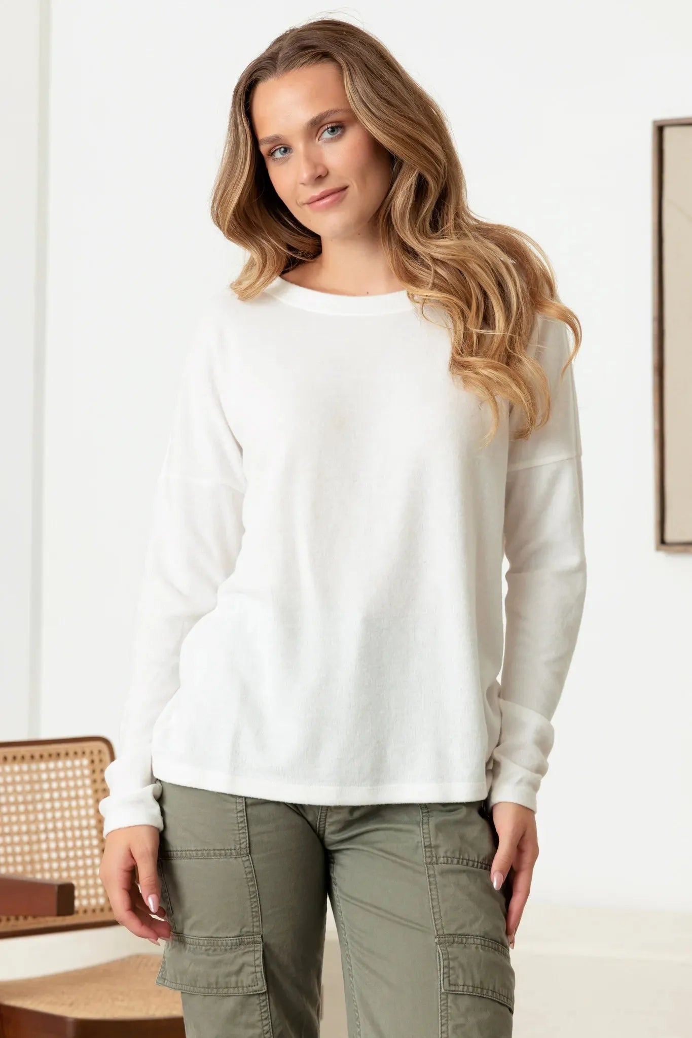 Crew Neck Cozy Long Sleeve Top