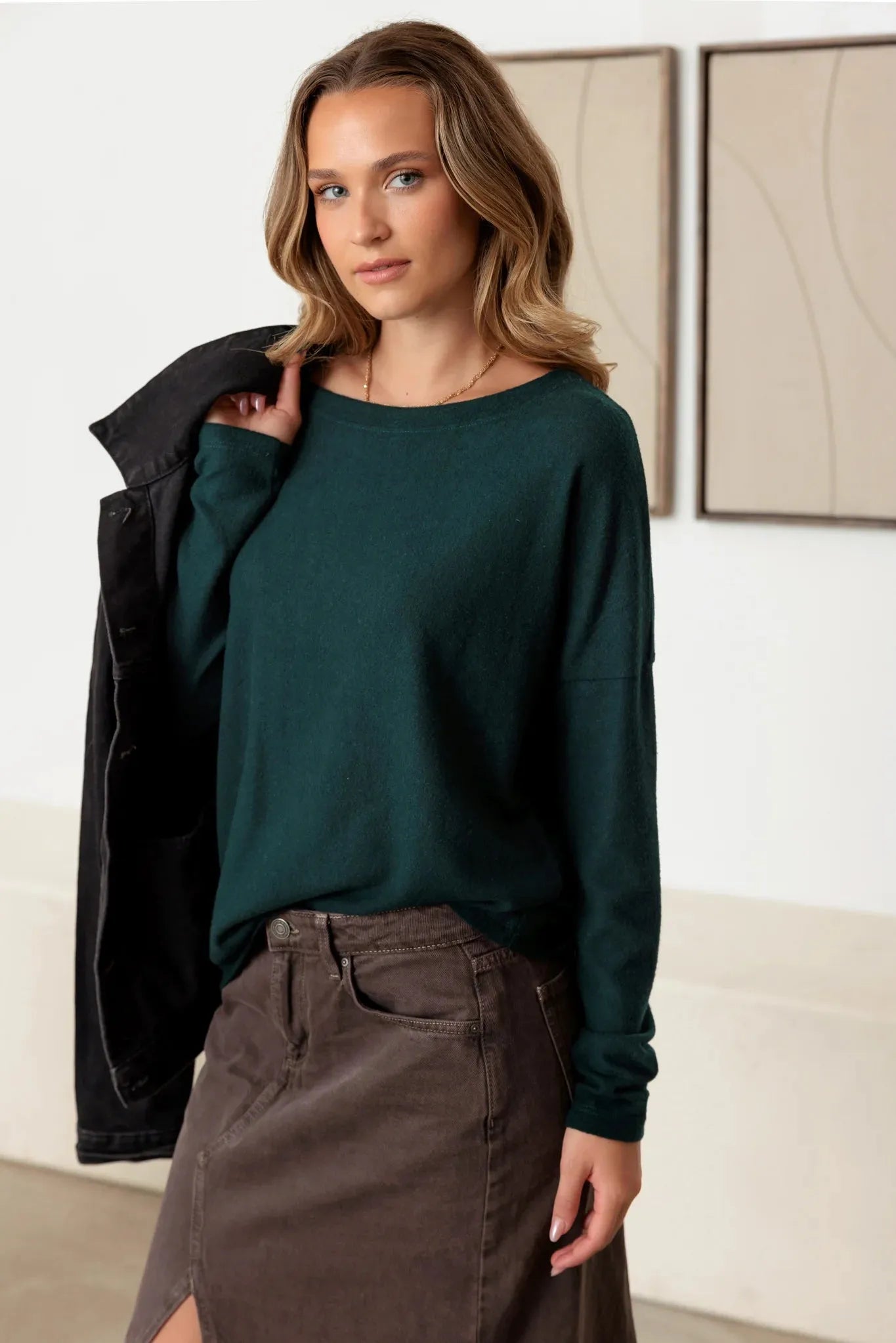 Crew Neck Cozy Long Sleeve Top