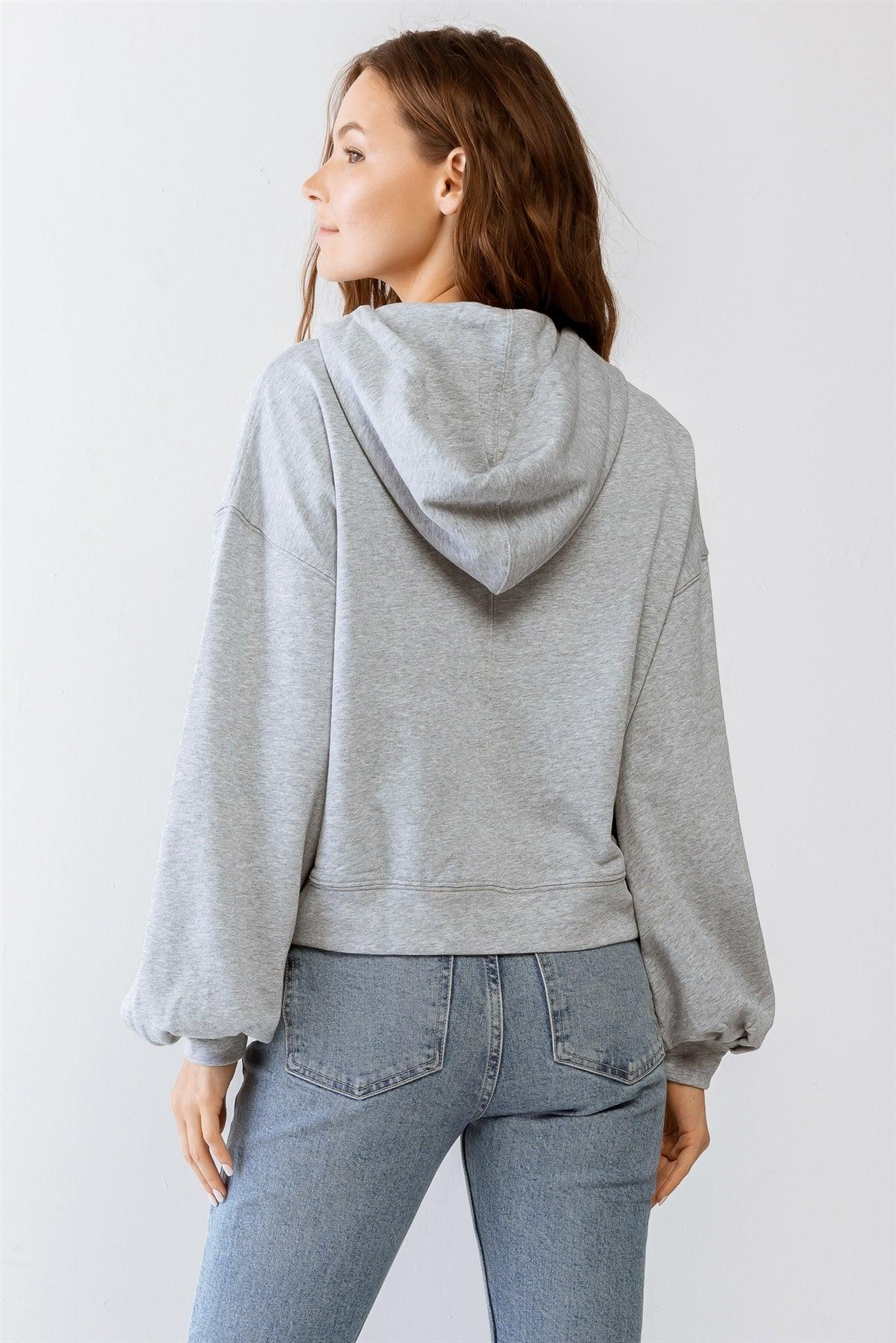 "L'AMANT" Print Long Sleeve Hoodie Sweatshirt
