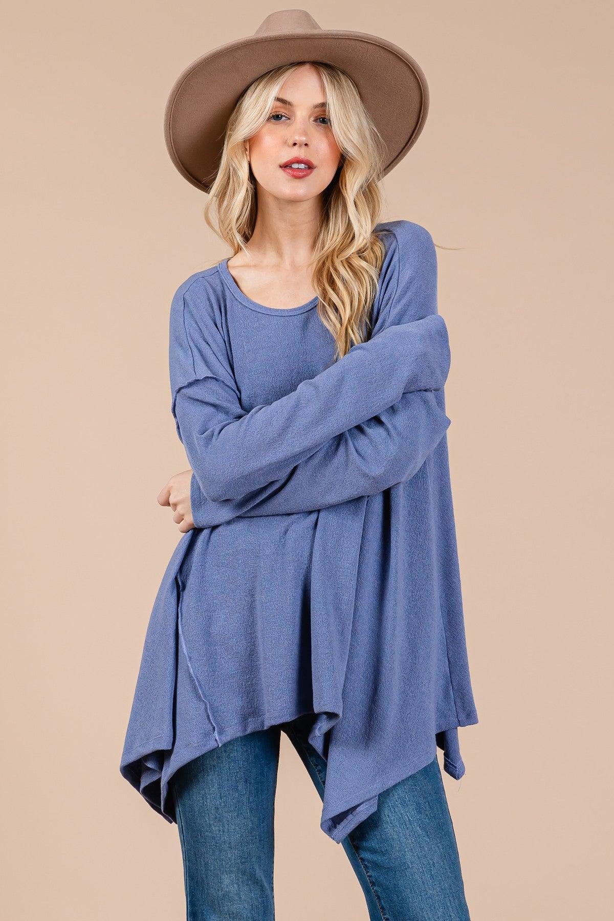 Oversized Asymmetrical Long Sleeve Cozy Sweater