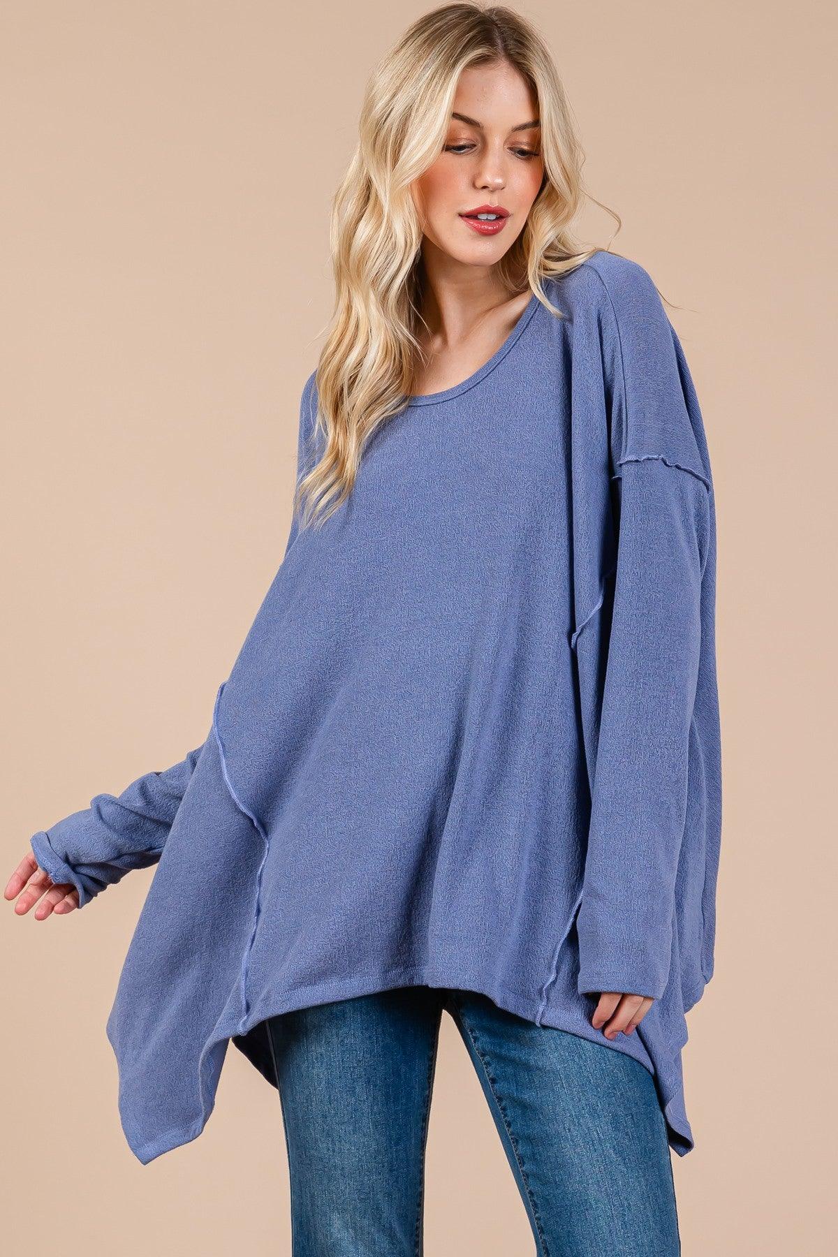Oversized Asymmetrical Long Sleeve Cozy Sweater