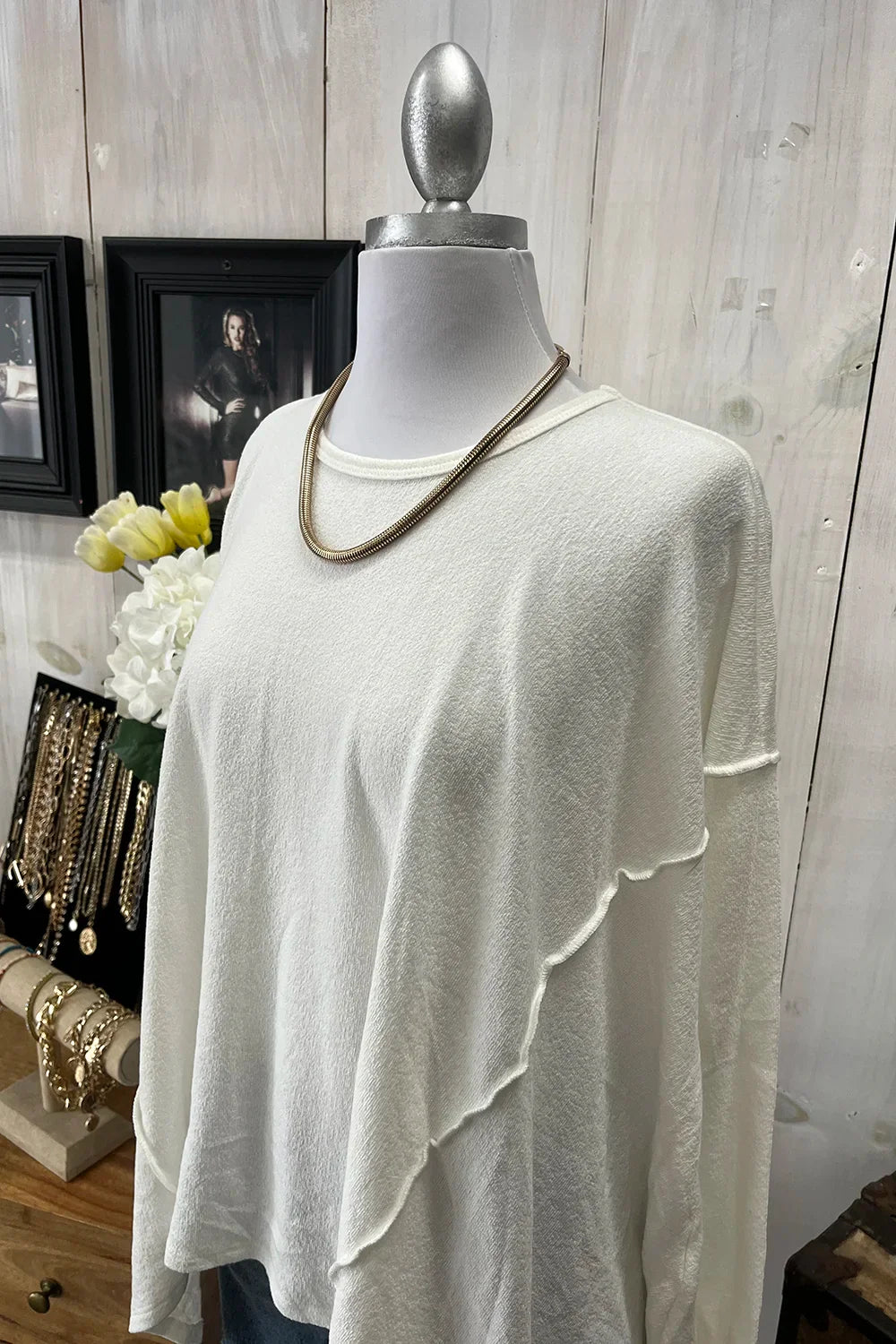 Oversized Asymmetrical Long Sleeve Cozy Sweater