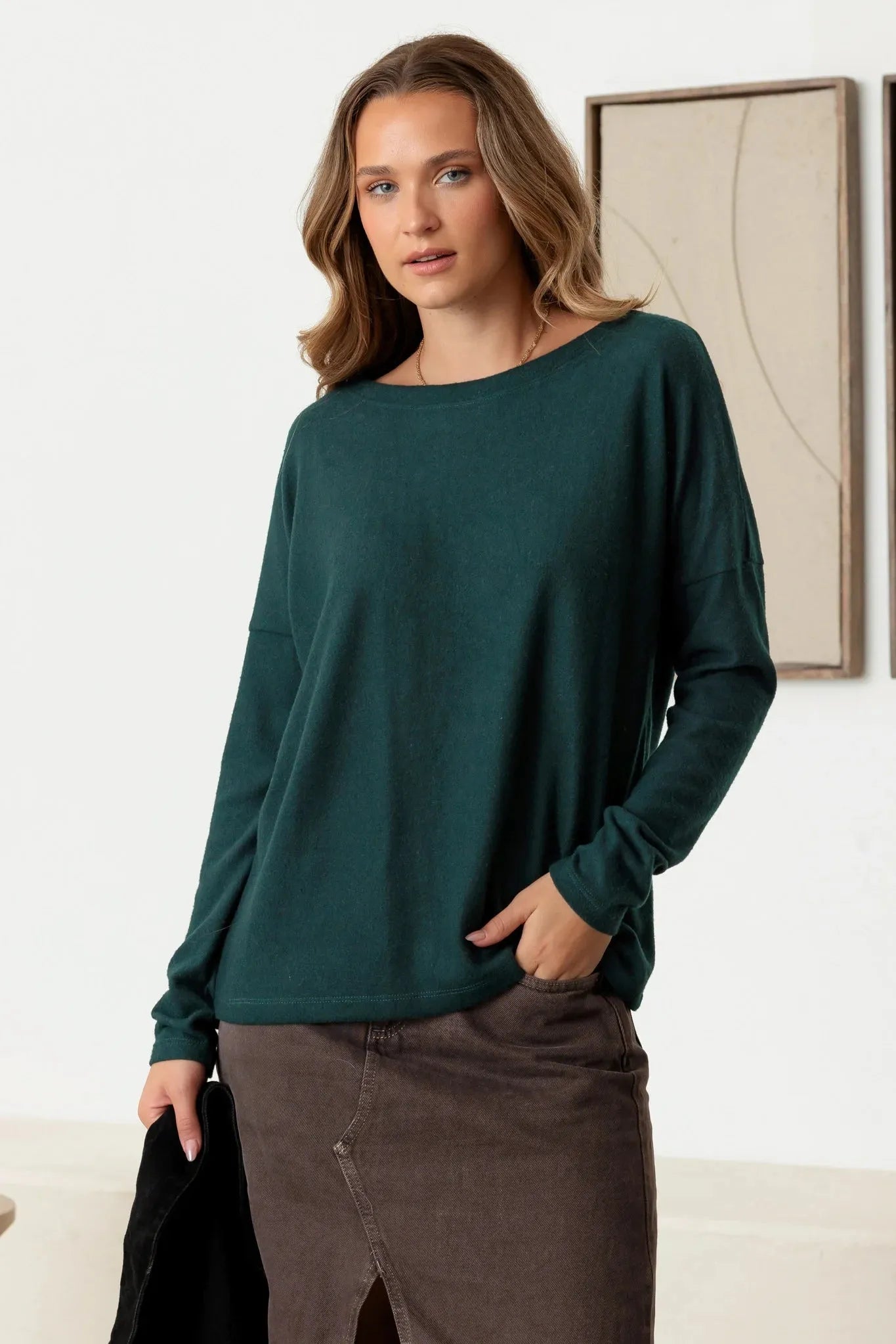 Crew Neck Cozy Long Sleeve Top