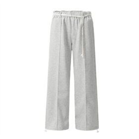 Men’s Drawstring Straight-Leg Pants｜Relaxed Fit Casual Trousers｜Comfort Daily Wear  Product Description