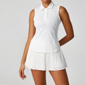 Women’s Golf Set | Sleeveless Polo Top & Pleated Skirt | Lightweight Athletic Outfit