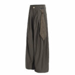 Men’s High-Waist Straight-Leg Pants｜Relaxed Fit Casual Trousers with Decorative Strap - Image 2