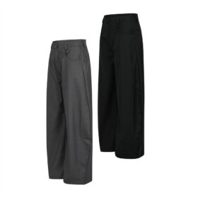 Men’s High-Waist Straight-Leg Pants｜Relaxed Fit Casual Dress Trousers
