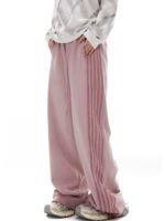 Women’s Vintage Washed Wide-Leg Pants | High-Waist Drawstring Loose Fit Trousers - Image 3