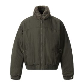 Men’s Fleece-Lined Stand Collar Jacket | Winter Warm Casual Short Coat