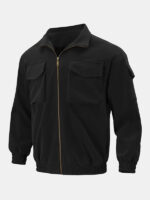 Men’s Casual Zip-Up Jacket | Utility Style Stand Collar Coat | Everyday Workwear Outerwear - Image 5