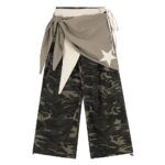 Men’s Camo Patchwork Loose Pants｜High Street Utility Straight-Leg Trousers