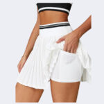 Women’s Sleeveless Golf Set｜Fitted Crop Top & High-Waist Pleated Skirt｜Stretchy & Lightweight｜2 Colors Available - Image 3