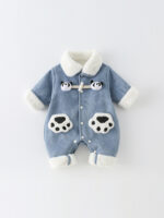 Baby Winter Padded Romper Cute Panda Button One-Piece Snowsuit (Size 66–90)