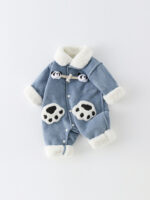 Baby Winter Padded Romper Cute Panda Button One-Piece Snowsuit (Size 66–90) - Image 2