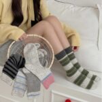 Women’s Vintage Striped Crew Socks Set｜Soft Terry Cotton Socks｜Warm & Cozy｜Multi-Pair Pack - Image 9
