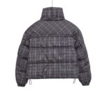 Women’s Plaid Cropped Puffer Jacket | High Collar Quilted Winter Coat | Loose Fit Warm Outerwear - Image 4