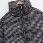 Women’s Plaid Cropped Puffer Jacket | High Collar Quilted Winter Coat | Loose Fit Warm Outerwear - Image 2