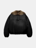 Women’s Cropped Puffer Jacket with Faux Fur Collar | Luxury High-Street Winter Coat | Warm Short Outerwear - Image 5