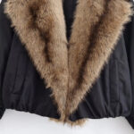 Women’s Cropped Puffer Jacket with Faux Fur Collar | Luxury High-Street Winter Coat | Warm Short Outerwear - Image 4