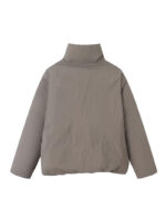 Women’s Cropped Puffer Jacket with Stand Collar | Minimalist Winter Coat with Adjustable Waist | Casual Outerwear - Image 4