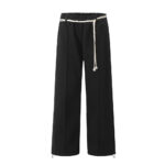 Men’s Drawstring Straight-Leg Pants｜Relaxed Fit Casual Trousers｜Comfort Daily Wear  Product Description - Image 2