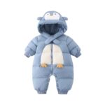 Baby Penguin Hooded Snowsuit｜Winter Warm One-Piece Jumpsuit｜Thick Padded Infant Romper｜Outdoor Baby Wear - Image 5