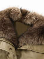 Women’s Cropped Utility Jacket with Faux Fur Collar | Winter Padded Coat | Relaxed Fit Outerwear - Image 2