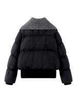 Women’s Cropped Puffer Jacket with Knit Collar | Winter Padded Short Coat | Casual Warm Outerwear - Image 5