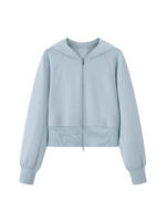 Women’s Zip-Up Hooded Casual Jacket | Cropped Fit Lightweight Outerwear | Spring Autumn Essential