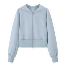 Women’s Zip-Up Hooded Casual Jacket | Cropped Fit Lightweight Outerwear | Spring Autumn Essential