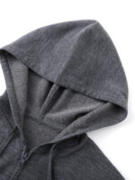 Women’s Zip-Up Hooded Casual Jacket | Minimal Embroidered Detail | Everyday Loose Fit Outerwear - Image 3