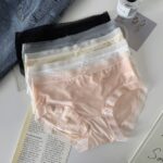 Women’s Sheer Mesh Panties Set｜Mid-Waist Briefs｜Soft Stretch Underwear｜Ruffle Trim with Bow｜Multi-Color Pack - Image 8