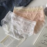 Women’s Sheer Mesh Panties Set｜Mid-Waist Briefs｜Soft Stretch Underwear｜Ruffle Trim with Bow｜Multi-Color Pack - Image 7