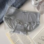 Women’s Sheer Mesh Panties Set｜Mid-Waist Briefs｜Soft Stretch Underwear｜Ruffle Trim with Bow｜Multi-Color Pack - Image 3