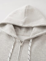 Women’s Basic Zip-Up Hoodie | Casual Loose-Fit Hooded Jacket | Everyday Essential - Image 4