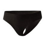 Women’s Ribbed Cotton Panties Set｜Mid-Waist Briefs｜Soft & Stretchy｜Breathable Comfort｜Black & Red Pack - Image 2